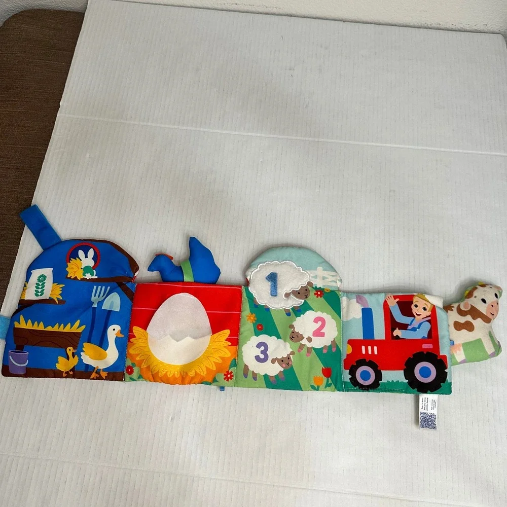 Ms Rachel Sensory Learning Farm Tummy‎ Time Activity Bus & Soft Book Lot